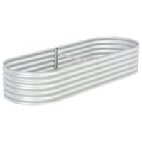 VidaXL Plantenbak verhoogd 240x80x44 cm gegalvaniseerd staal zilver - thumbnail