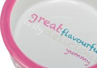 TRIXIE VOERBAK DRINKBAK KERAMIEK ROZE / LICHTGRIJS 12 CM 300 ML - thumbnail