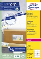 Avery L7165, Verzendetiketten, Laser, Ultragrip, wit, 100 vellen, 8 per vel, 99,1 x 67,7 mm - thumbnail