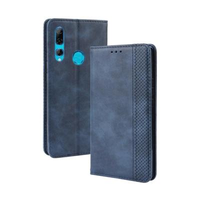 Voor Huawei Y9 Prime 2019 magnetische Buckle retro Crazy Horse textuur horizontale Flip lederen draagtas met houder & kaartsleuven & fotolijstjes (bla