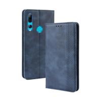 Voor Huawei Y9 Prime 2019 magnetische Buckle retro Crazy Horse textuur horizontale Flip lederen draagtas met houder & kaartsleuven & fotolijstjes (bla - thumbnail