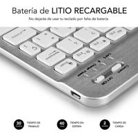 SUBBLIM Bluetooth-toetsenbord met houder voor tablet SUB-KBT-SMBL30 Spaans QWERTY, zwart/wit, meerkleurig, Spaans - thumbnail