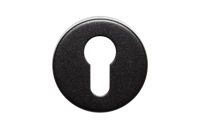 Cilinderrozet zwart rond - thumbnail