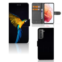 Samsung Galaxy S21 | Telefoonhoesje | Met pasjeshouder | Papegaai - thumbnail