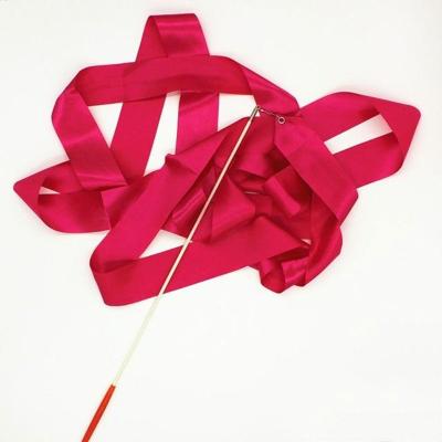 5 pc's 4 m artistieke kleur gymnastiek lint dans Props kinderen speelgoed (Rose-rood)