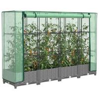 VidaXL Plantenbak verhoogd met kashoes 160x40x123 cm rattanlook - thumbnail