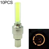 10 stuks LED fietsverlichting wiel Tire Valve Caps fiets accessoires fietsen lantaarn spaken lamp (geel) - thumbnail