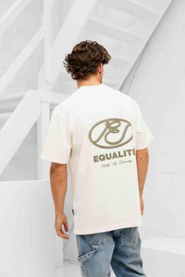 Equalité Arid Oversized T-Shirt Heren Gebroken Wit/Beige - Maat XL - Kleur: BeigeGebroken Wit | Soccerfanshop