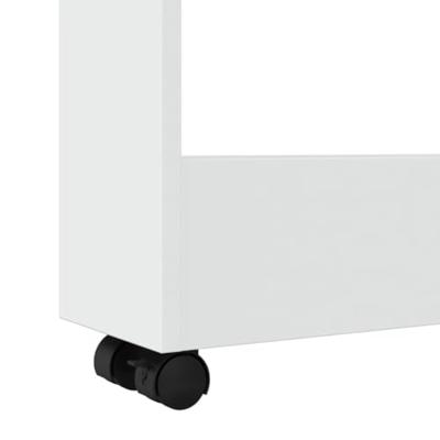 Opbergtrolley smal 3-laags bewerkt hout wit