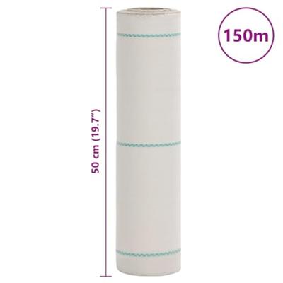 Worteldoek 0,5x150 m polypropeen wit - thumbnail