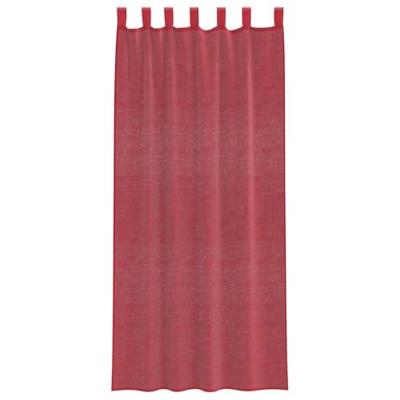 Gordijnen voile met roedezakken 2 st wijnrood Gordijnen voile met roedezakken 2 st wijnrood