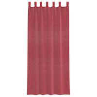 Gordijnen voile met roedezakken 2 st wijnrood - thumbnail