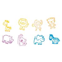 Goki houten stempelset - wilde dieren - thumbnail