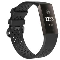 Vierkante gat verstelbare sport polsband voor FITBIT charge 3 (zwart) - thumbnail