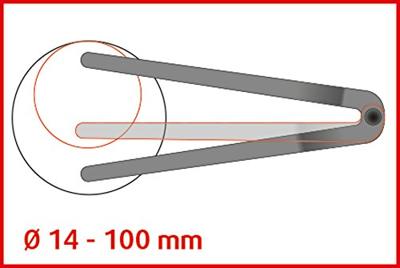 Kopsleutel Ø 14 - 100 mm met tapdiameter 5,0 mm KS Tools 150.2407