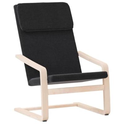 Relaxstoel stof zwart Relaxstoel stof zwart