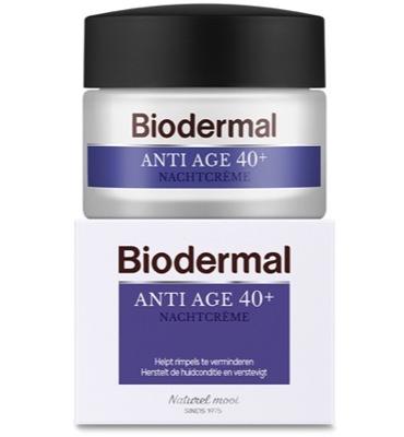 Biodermal Anti Age Nachtcrème 40+ met niacinamide & peptide