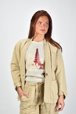 Isabel Marant jas Soraya VE0673FA-D2F01I beige