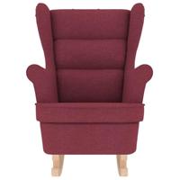 Schommelstoel 74x90x102 cm stof wijnrood - thumbnail