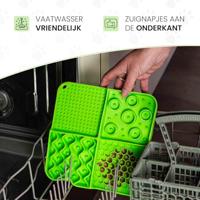 Eat Slow Live Longer Lick Mat Dimensions Rectangle Green - thumbnail