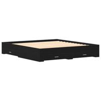 Bedframe met lades Zwart eiken 180 x 200 cm Bewerkt hout - thumbnail