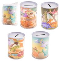 Spaarblik Dino Ø7,5x10cm - thumbnail