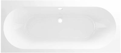 Saqu Space inbouwbad 2-persoons 190x90cm glans wit acryl