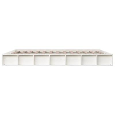 Bedframe massief hout wit 160x200 cm