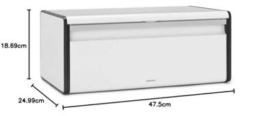 Brabantia broodtrommel klep matzwart