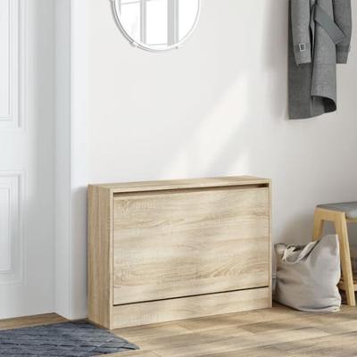 VidaXL Schoenenkast 80x21x57 cm bewerkt hout sonoma eikenkleurig