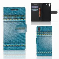 HTC Desire 628 Wallet Case met Pasjes Jeans - thumbnail