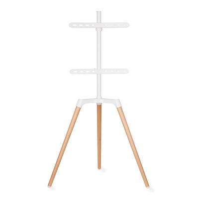 Nedis TVSM7060WT Tv Vloerstandaard 50 - 65 " 35 Kg Scandinavian Design Draaibaar Anti-omval-riem Snap-lock Aluminium / Staal Wit - thumbnail