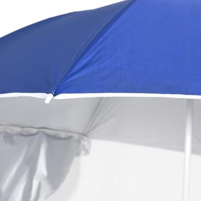 VidaXL Strandparasol met zijwanden 215 cm blauw