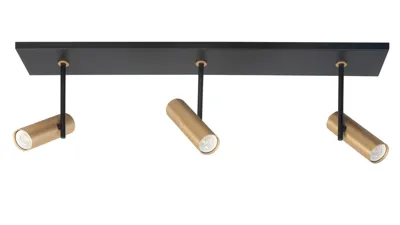 Highlight Spot Trend 3 lichts L 65 cm incl mini GU10 zwart goud Highlight Spot Trend 3 lichts L 65 cm incl mini GU10 zwart goud