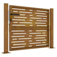 VidaXL Poort 105x105 cm vierkant cortenstaal - thumbnail