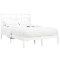 Bedframe massief hout wit 140x190 cm - thumbnail