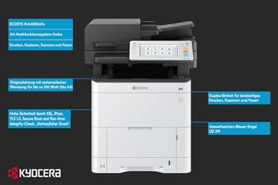 Kyocera ECOSYS MA 4500 ifx Multifunctionele printer Laser, kleur Zwart/wit A4 Printen, scannen, kopiëren, faxen ADF, Duplex, LAN, USB - thumbnail