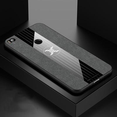 Voor Xiaomi mi Max 2 XINLI stiksels doek textuur schokbestendige TPU beschermhoes (grijs)
