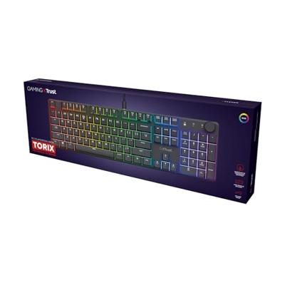 Trust GXT 866 Torix Low Profile Toetsenbord Zwart