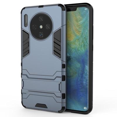 Voor Huawei mate 30 PC + TPU schokbestendige beschermhoes met houder (Navy Blue)