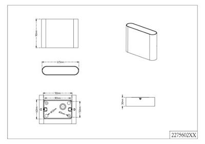 Trio WandlampThames II Up - Down 11,5cm antraciet - 227560242