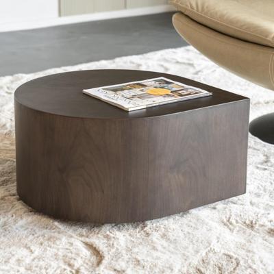 Eleonora Organische Bijzettafel 'Jules' Walnoot, 55 x 55cm, kleur Bruin