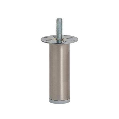 Stalen meubelpoot rvs look rond ø 2,5 cm en hoogte 8 cm (M8)