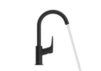 Hansgrohe Logis ééngreeps wastafelmengkraan 210 draaibare uitloop met PopUp trekwaste, mat zwart - thumbnail