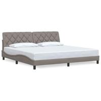 Bedframe zonder matras stof taupe 200x200 cm - thumbnail