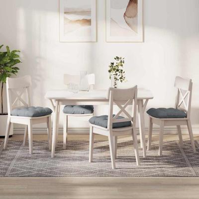 VidaXL Zitkussens 4 pcs lichtgrijs 45 x 45 x 12 cm stof