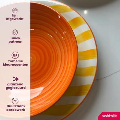 Cookinglife Dinerborden Summer Vibes ø 26.5 cm - 6 stuks