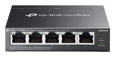 TP-Link Omada ES205G Managed Gigabit Ethernet (10/100/1000) Power over Ethernet (PoE) Zwart