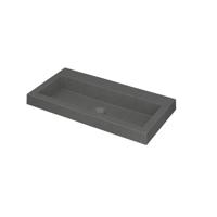 INK Dock wastafel - 80x40x6cm - 1 wasbak - 0 kraangaten - Quartz grijs 3415110 - thumbnail
