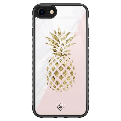 iPhone 8/7 glazen hardcase - Ananas